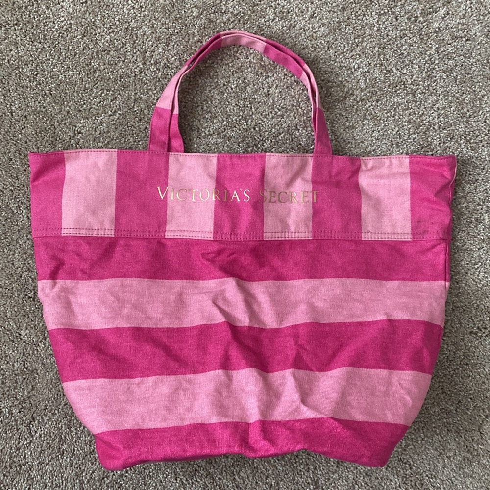 Victoria’s Secret Striped Canvas Tote Bag - Picture 3 of 8